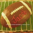 Homemade  Football Birthday Cake