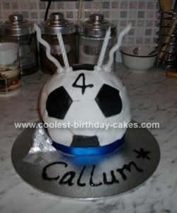 Homemade Football Birthday Cake Design