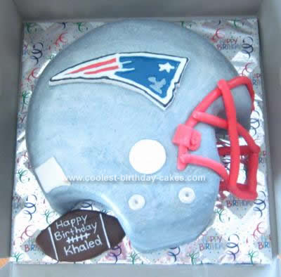 Cool Homemade Fondant Football Helmet Cake