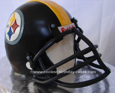 Homemade Football Helmet Cake