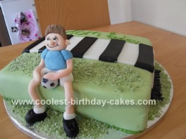 Homemade Footballer Cake