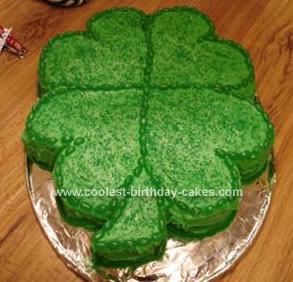 Homemade Four Leafed Clover Cake