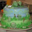 Homemade  Frog Birthday Cake
