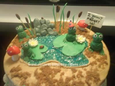 Homemade Frog Birthday Cake