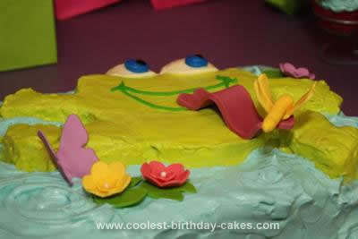 Homemade Frog Birthday Cake