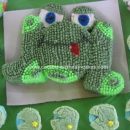 Homemade Frog Cake and Lillypad Cupcakes