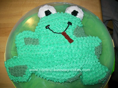 Homemade Froggy Birthday Cake