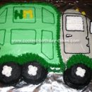 Green Gargling Garbage Truck Cake