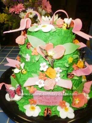 Homemade Garden Party Cake