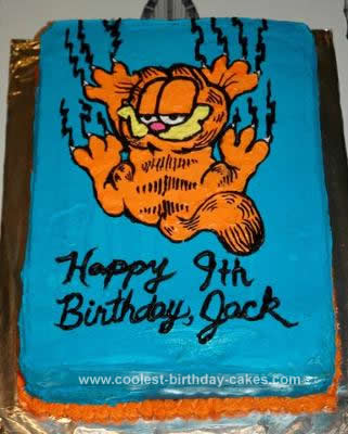 Homemade Garfield Cake from "Scratch"