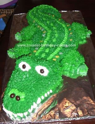Homemade Gator Birthday Cake