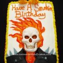 Homemade Ghost Rider Cake