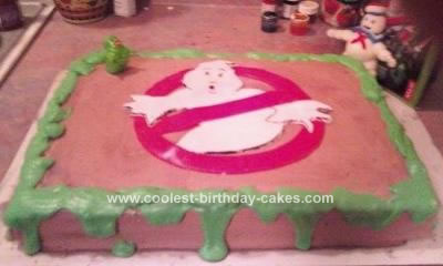 Homemade Ghostbusters Birthday Cake
