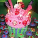 Homemade Giant Cupcake Birthday Cake