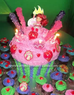 Homemade Giant Cupcake Birthday Cake