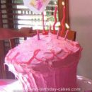 Homemade Giant Pink Cupcake Cake