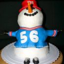 Homemade Giants Snowman Fondant Cake