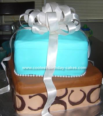 Coach and Tiffany's Gift Box Cake