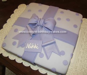 Homemade Gift Wrapped Birthday Cake