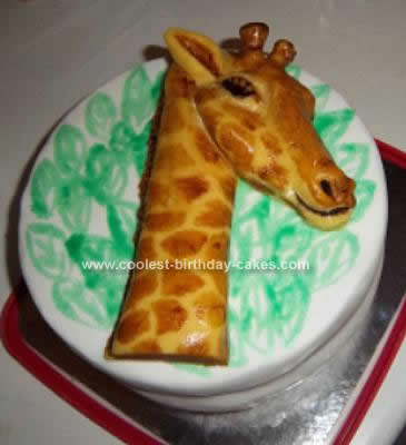 Homemade Giraffe Birthday Cake