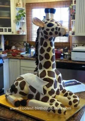 Homemade Giraffe Birthday Cake