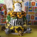 Homemade Giraffe Safari Birthday Cake