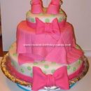 Homemade Girl Baby Bootie and Blanket Shower Cake