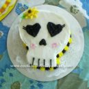 Homemade Girl Skull Birthday Cake Design