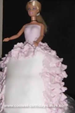 Homemade Girls Barbie Doll Cake