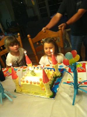 Homemade Girl's Castle Birthday Cake