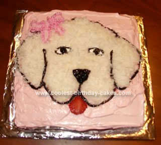 Homemade Girl's Dog Cake