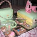 Homemade Glamour Bag And Shoes Cake