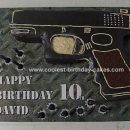 Homemade Glock® NSW Police Handgun Cake