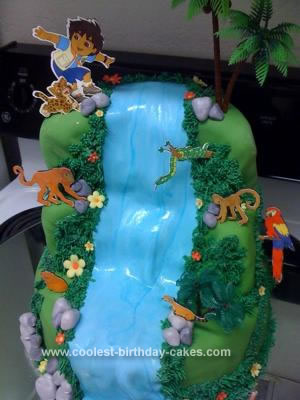 Homemade Go Diego Cake Birthday Cake