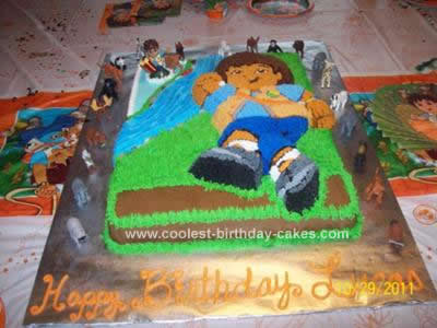 Homemade Go Diego Go Birthday Cake
