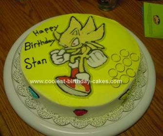 Homemade Goldonic Birthday Cake