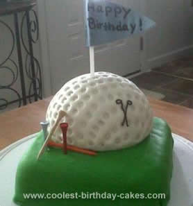 Homemade Golf Birthday Cake