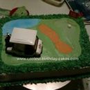 Homemade Golf Course Birthday Cake