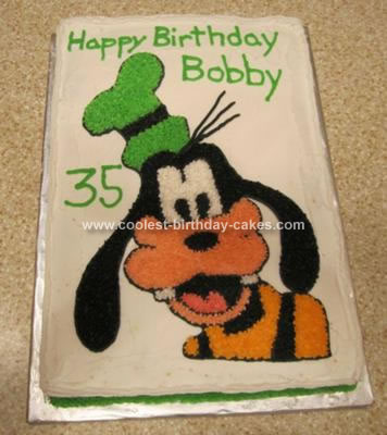 Homemade Goofy Birthday Cake
