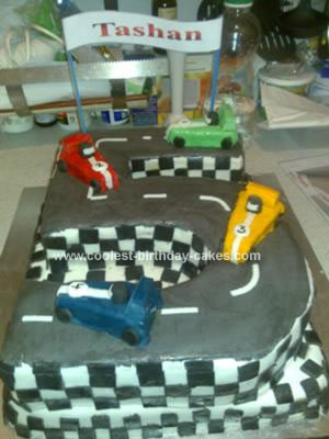 Homemade Grand Prix Birthday Cake