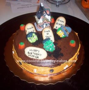 Homemade Graveyard Birthday Cake