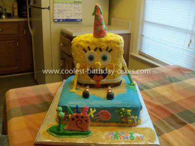 Coolest "Green Cast" Spongebob Cake