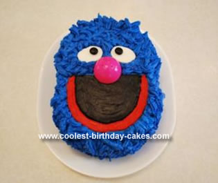 Homemade Grover Birthday Cake