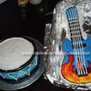 Homemade Guitar And Drum Cake