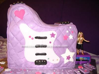 Homemade Hannah Montana Guitar Bag Birthday  Cake