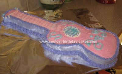 Homemade  Guitar Birthday Cake