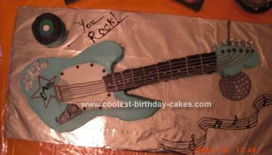 Homemade Guitar Birthday Cake