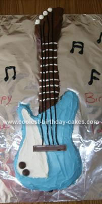 Homemade Guitar Birthday Cake