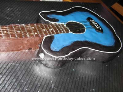 Homemade Guitar Birthday Cake Design