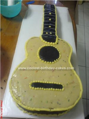 Homemade Guitar Cake